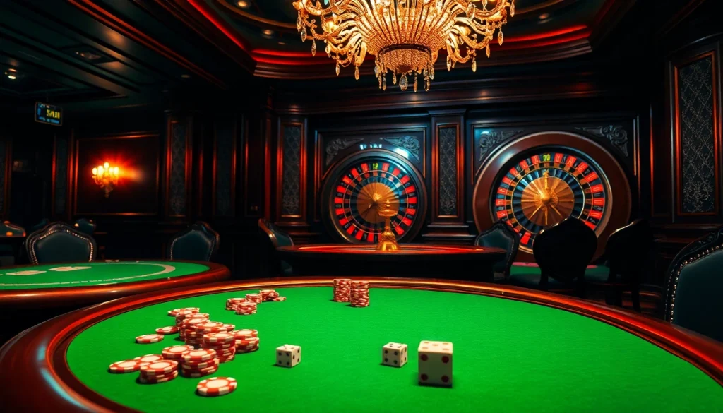 Experience the thrill of kèo bóng đá hôm nay at a luxurious casino table with poker chips and dice.