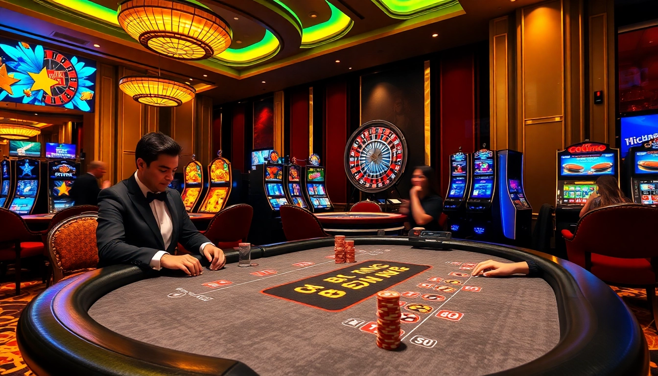 Engage in thrilling games at C168 Casino with vibrant tables and exciting slot machines.