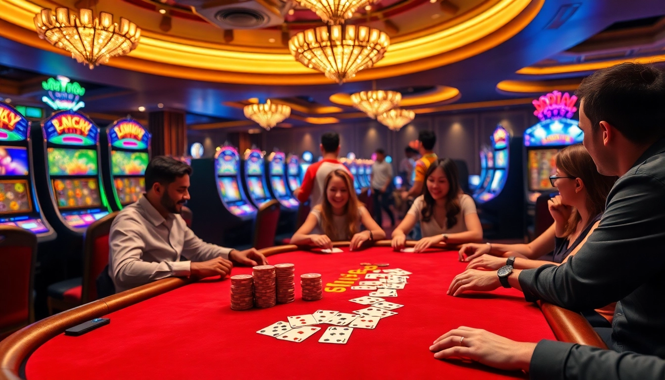 Experience thrilling gameplay at luckywin lott with vibrant casino tables and winning moments.