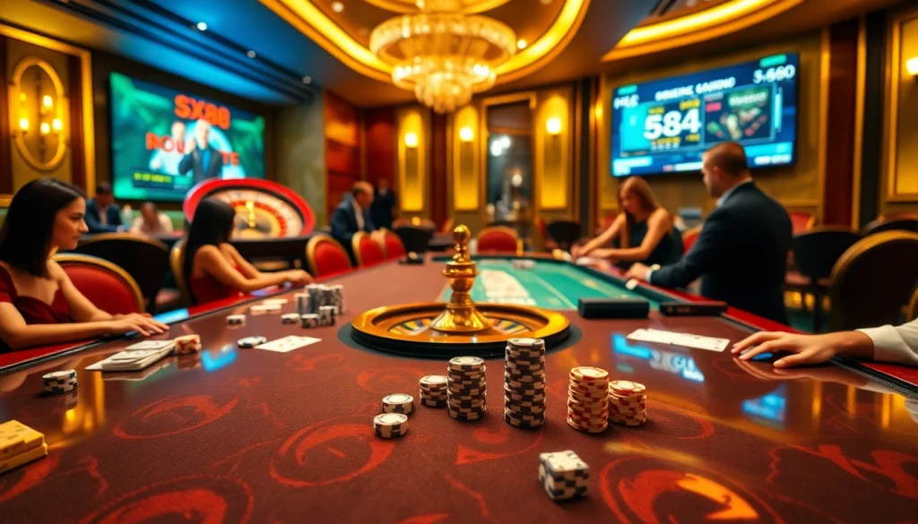 SX88 enhances the thrill of strategic casino gameplay with luxurious tables and vibrant atmosphere.