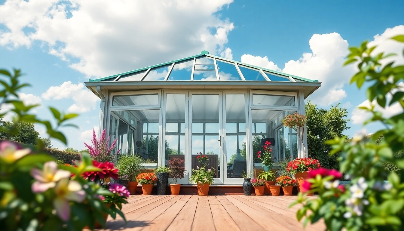 Relaxed patio sunroom surrounded by greenery, designed for leisure and enjoyment.