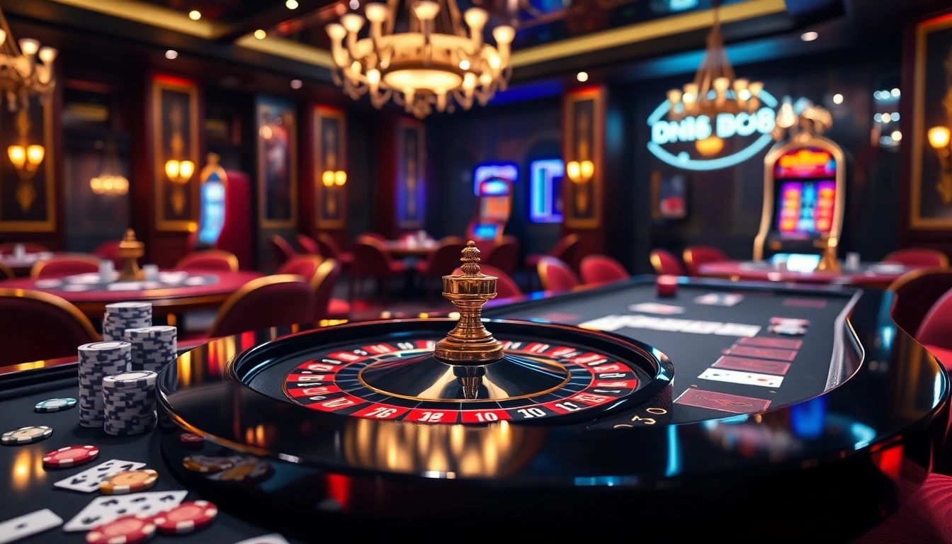 Excited players enjoying thrilling gaming experiences at dn88's luxury casino tables.