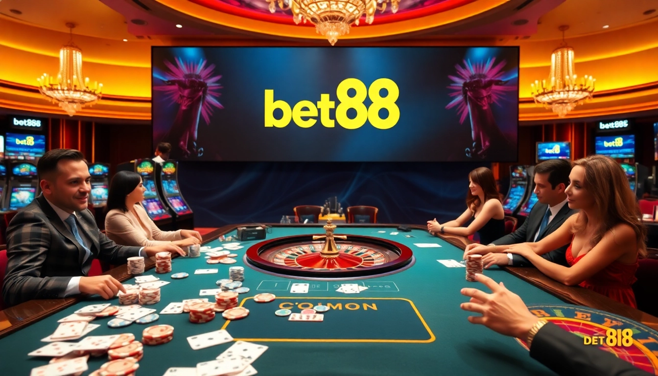 Experience the thrill of betting at Bet88 with vibrant casino games and exciting actions.