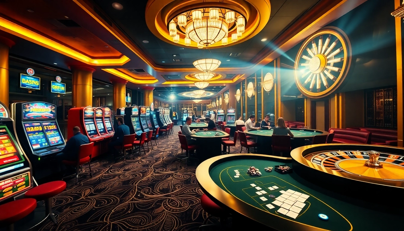 Experience exhilarating gameplay at OKFUN casino, featuring vibrant tables and exciting slot machines.