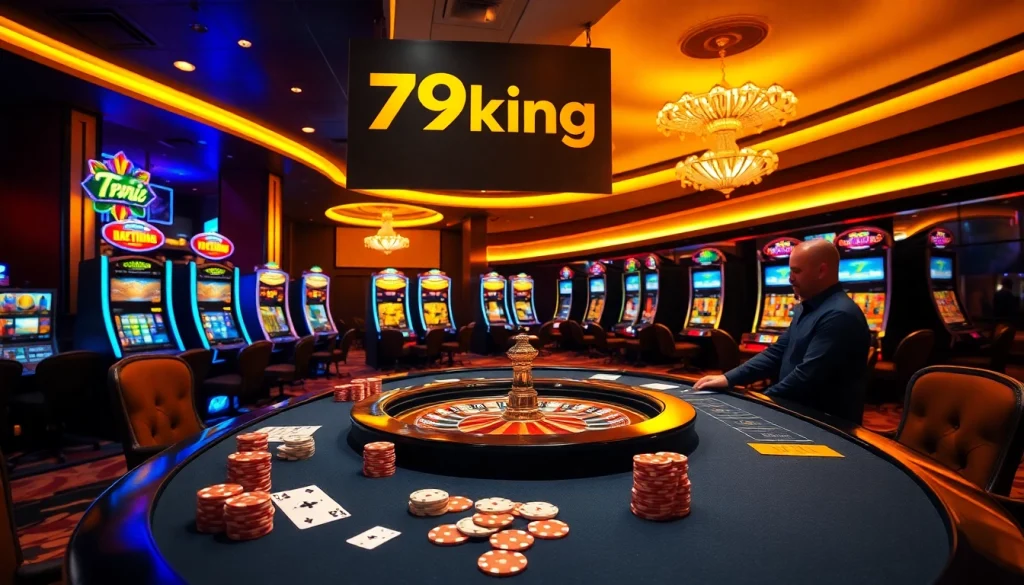 Experience the excitement of gambling with 79king at a luxurious casino table.