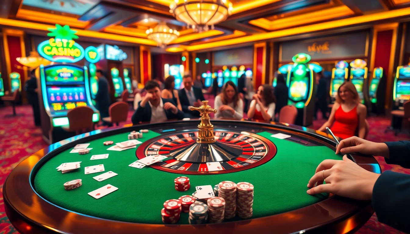 Engaging players at a luxurious roulette table, inspired by https://s8limited.com/, amid a vibrant casino atmosphere.