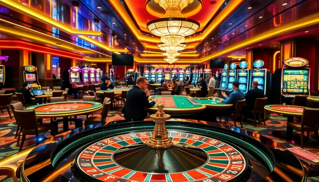 Exciting casino atmosphere featuring lively games and players at dn888.