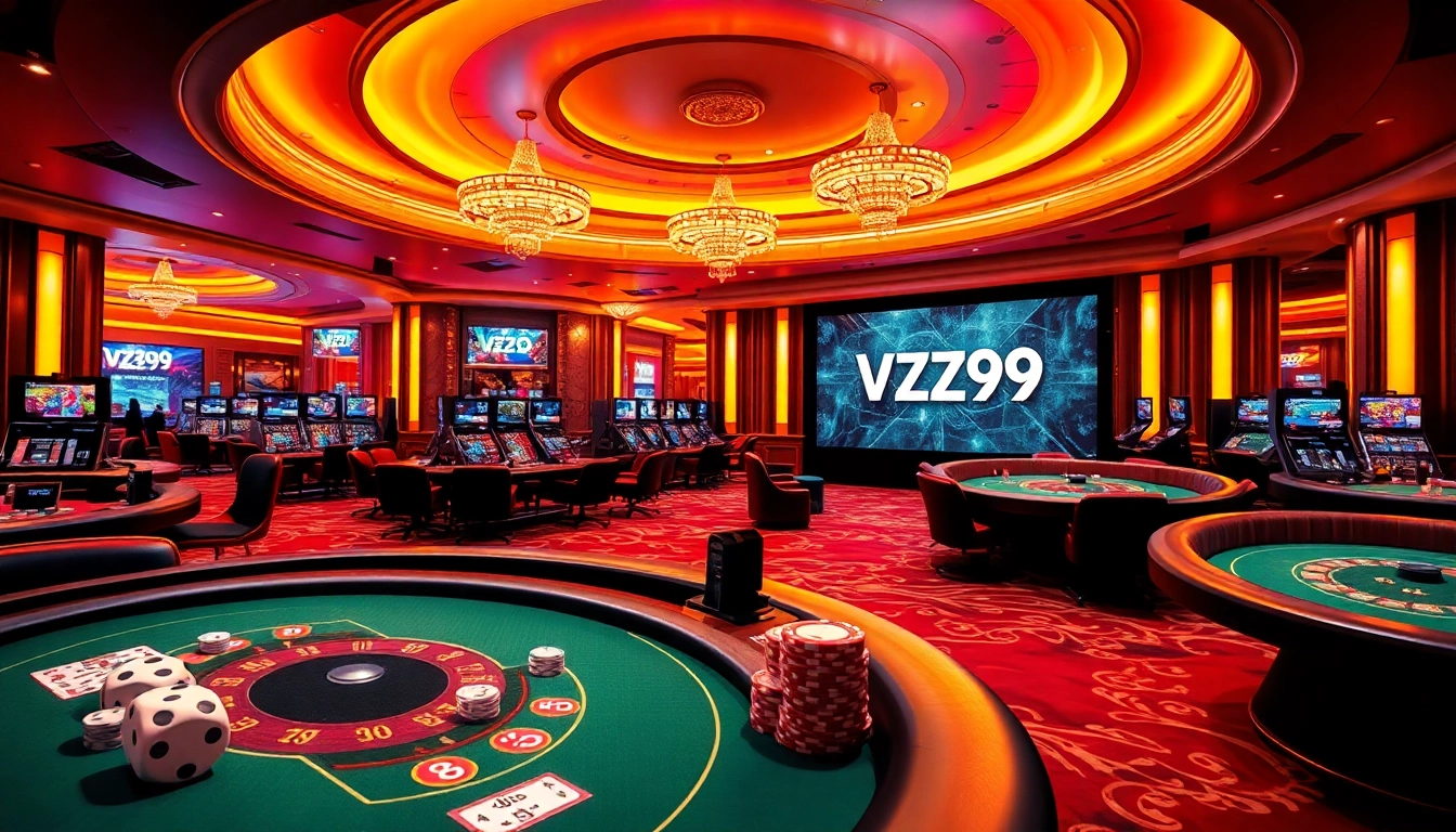 Experience VZ99's vibrant online casino atmosphere with immersive gaming action and winning excitement.