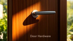 Enhance your home with a stylish door handle featuring a sleek design and a metallic finish.