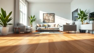 Highlighting the best lvp flooring, this elegant room features beautiful oak vinyl flooring.