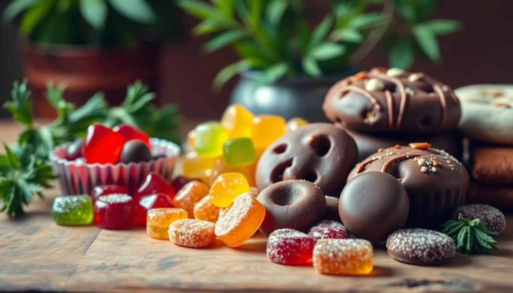 Buy Marijuana Infused Edibles Online UK: A colorful array of edibles showcasing variety and vibrancy.
