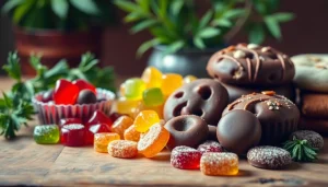 Buy Marijuana Infused Edibles Online UK: A colorful array of edibles showcasing variety and vibrancy.