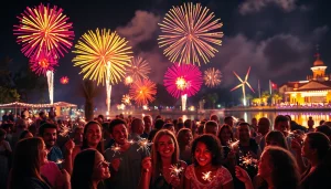 Witness a spectacular fireworks for sale display lighting up the night sky at an outdoor event.