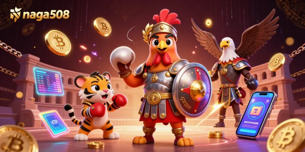 Navigating the excitement of naga508 online slots with vibrant animated characters and digital assets