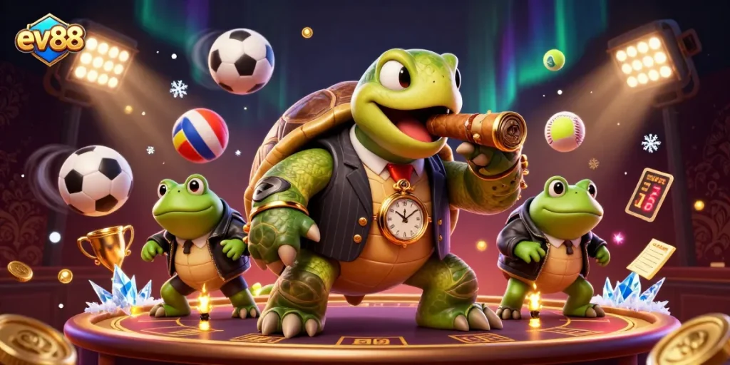 Experience thrilling gameplay at ev88 with dynamic sports elements and vibrant casino lights.
