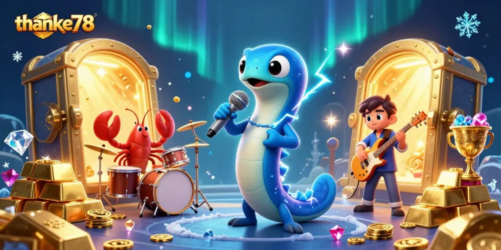 Join the action at thanke78 with thrilling underwater casino electrified by vibrant characters.