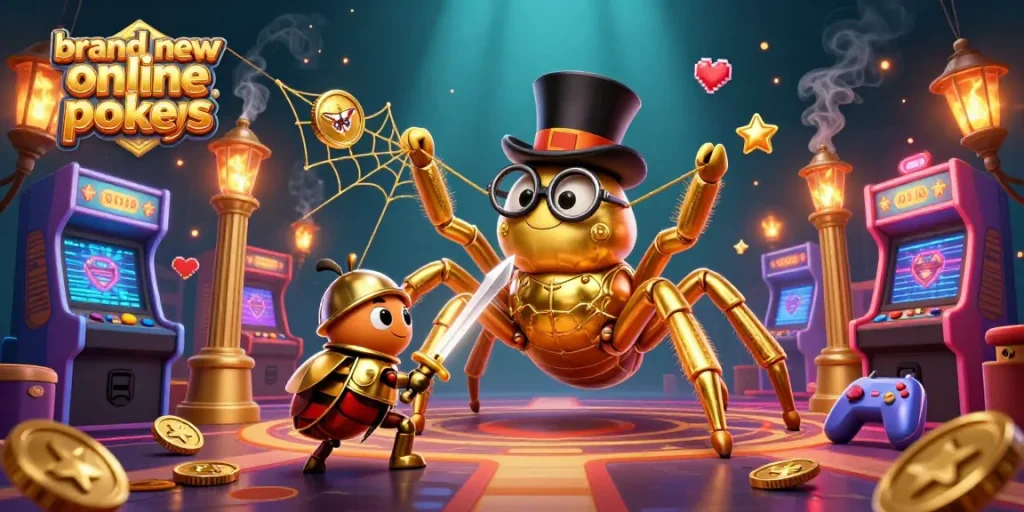 Experience the excitement of brand new online pokies in this dynamic 3D casino illustration.