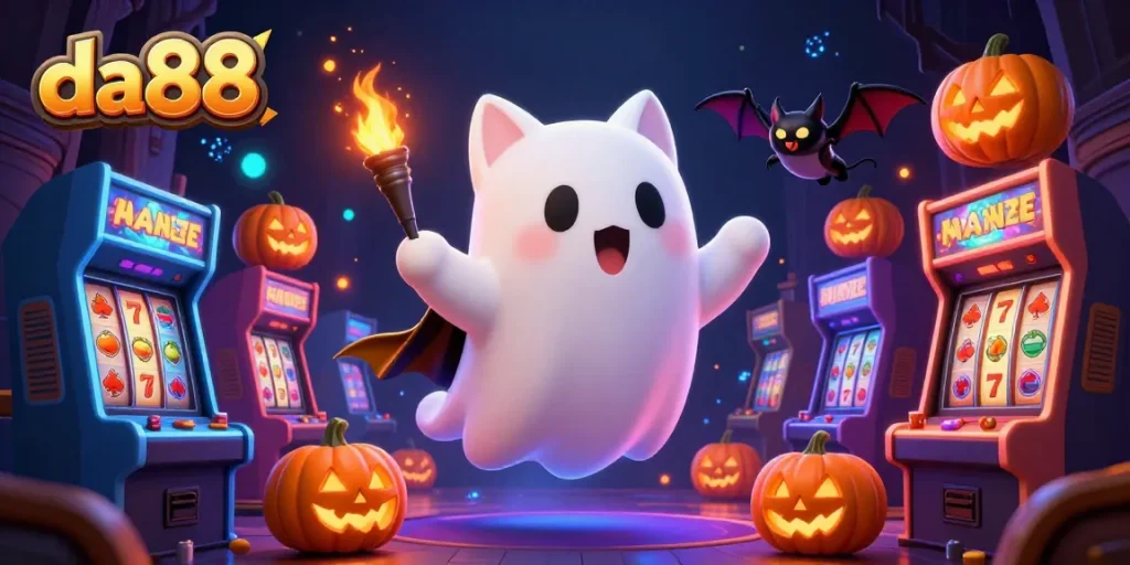 Experience the thrill of gaming at da88 with vibrant slot machines and enchanting characters.